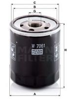 Фильтр масляный Mann W7061